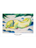 Franz Marc Dog Lying in the Snow - Art Print