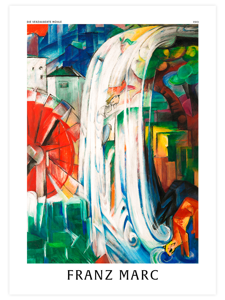 Marc Riveer Franz Marc The Waterfall Posteri - Fine Art Baskı – Nordika Gallery