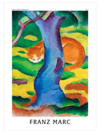 Franz Marc Cat behind a Tree - Art Print