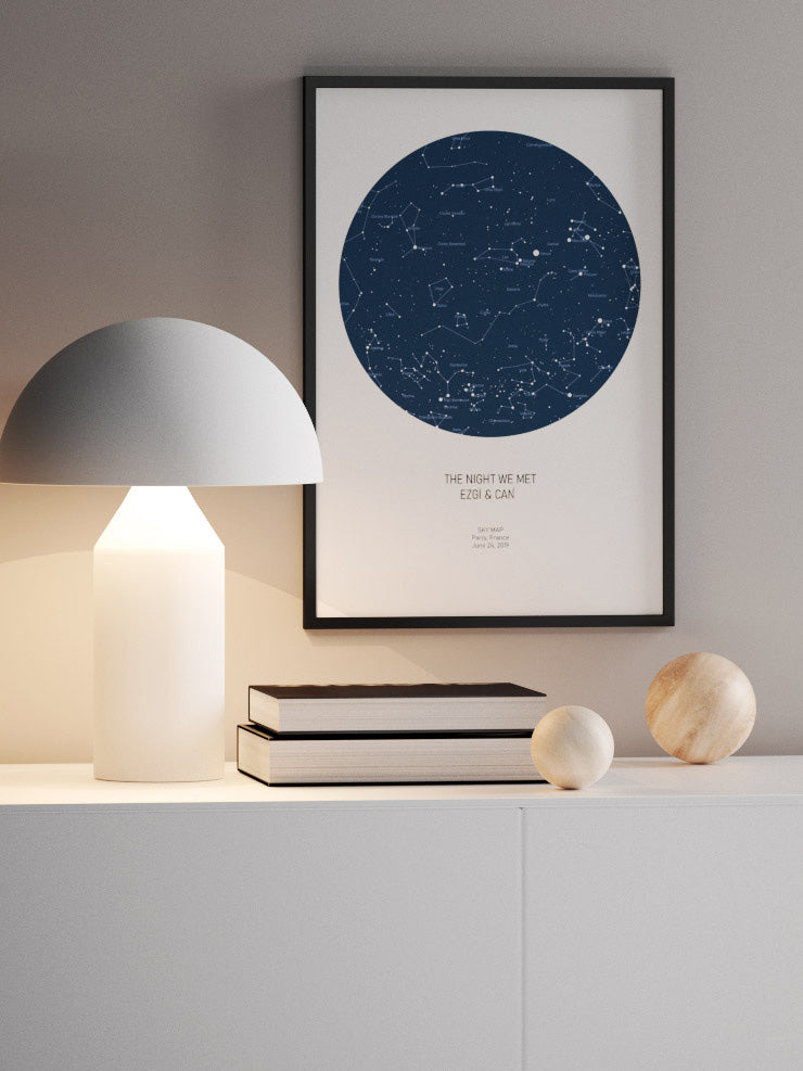 Yıldız Haritası N2 Kişiye Özel - Art Print