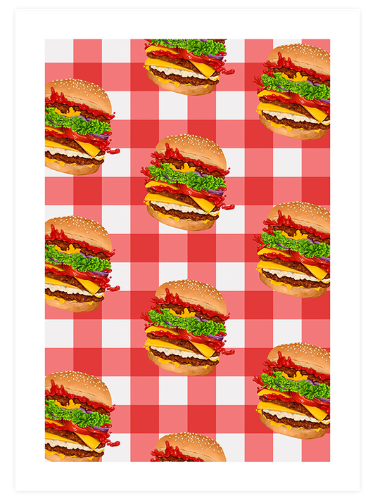 Hamburger Poster - Giclée Baskı