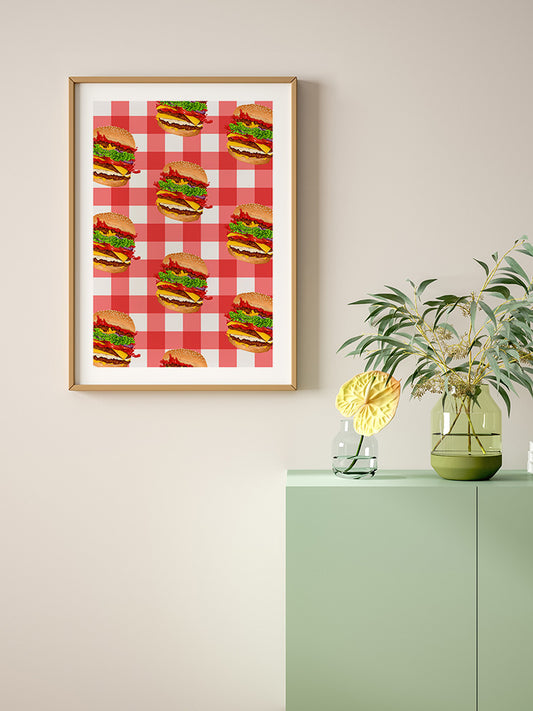 Hamburger Poster - Giclée Baskı