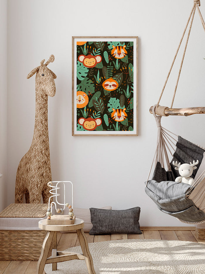 Ormandaki Hayvanlar N1 - Art Print  Poster