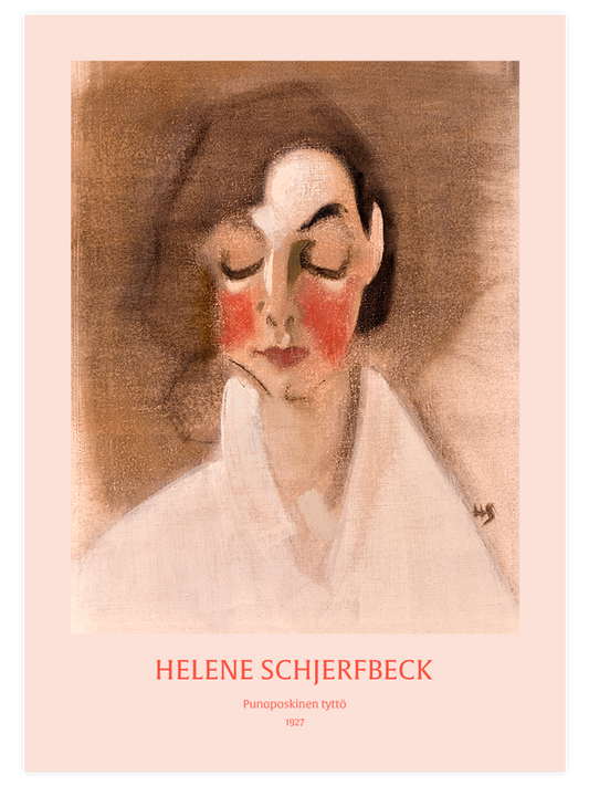Helene Schjerfbeck Rosy-Cheeked Girl Poster - Giclée Baskı