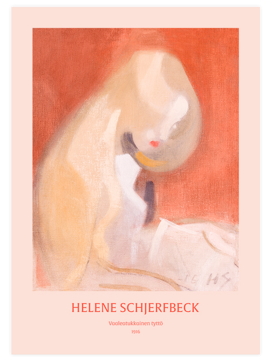 Helene Schjerfbeck Girl with Blonde Hair Poster - Giclée Baskı