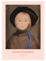 Helene Schjerfbeck Girl with Blue Ribbon Poster - Giclée Baskı