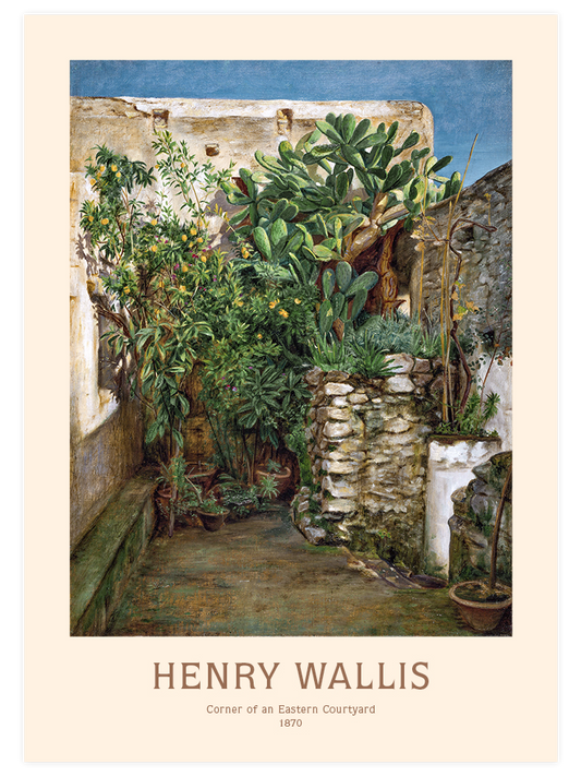 Henry Wallis Corner of an Eastern Courtyard Poster - Giclée Baskı