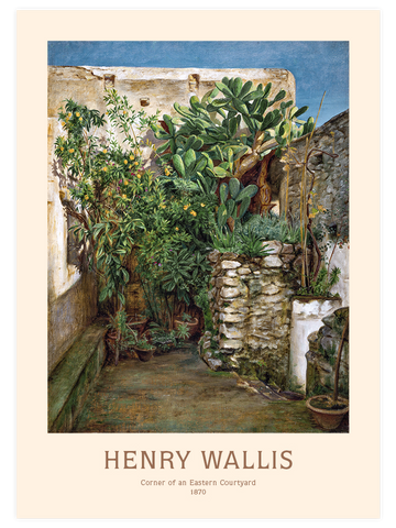 Henry Wallis Corner of an Eastern Courtyard - Art Print