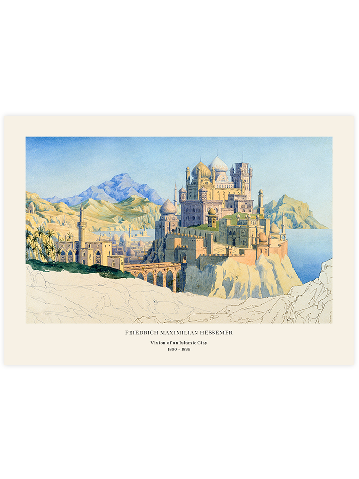 Friedrich Hessemer Vision of an Islamic City - Art Print
