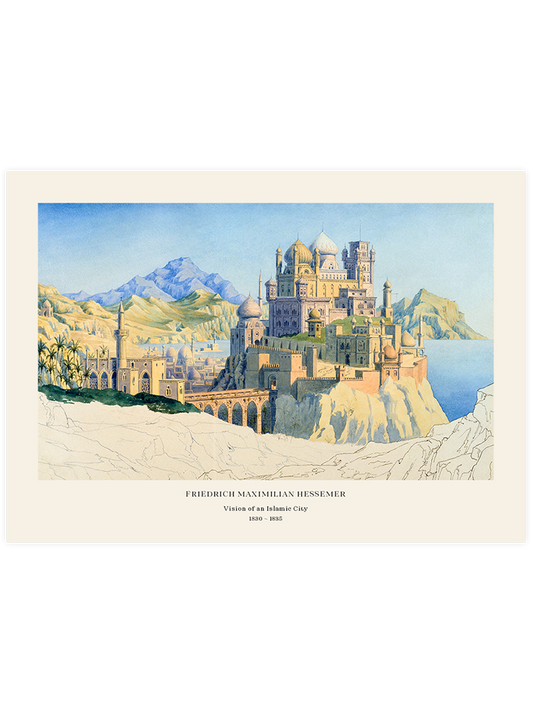 Friedrich Hessemer Vision of an Islamic City Poster - Giclée Baskı