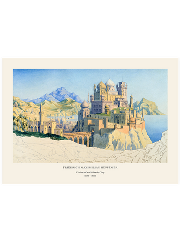 Friedrich Hessemer Vision of an Islamic City - Art Print