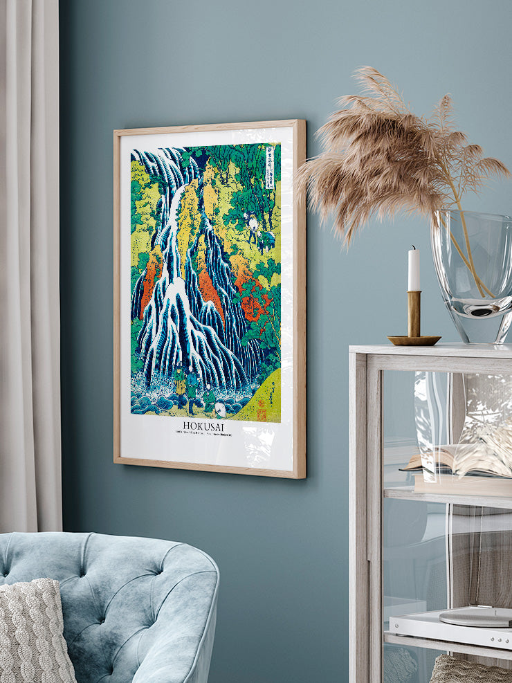 Hokusai Kirifuri Waterfall - Art Print Ürün ikincil görseli
