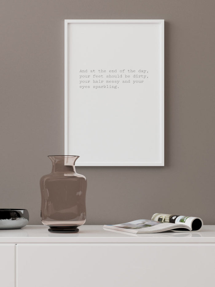 End Of The Day - Art Print  Poster