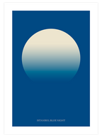 Istanbul Blue Night - Art Print