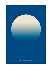 Istanbul Blue Night - Fine Art Poster