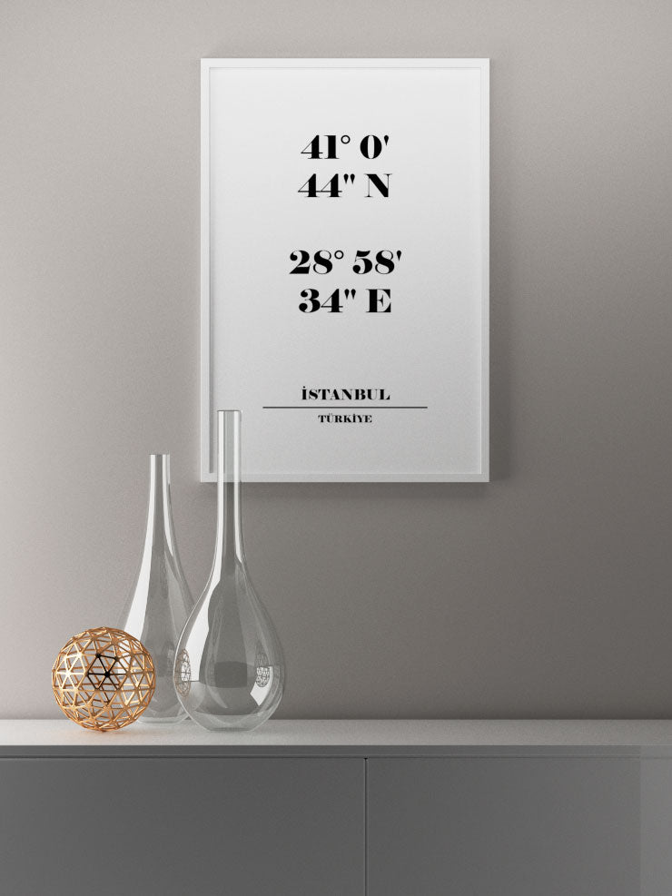 İstanbul Koordinatları - Art Print
