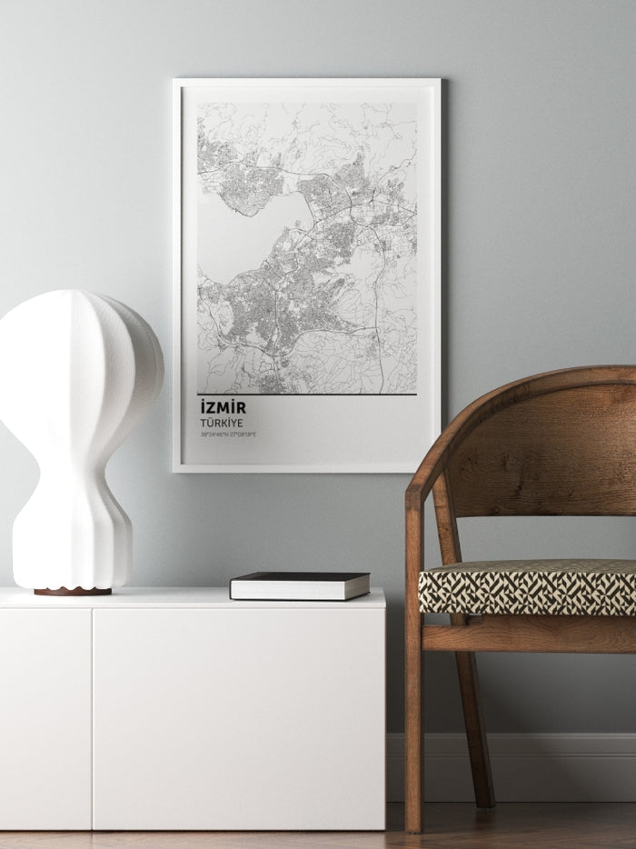 İzmir Haritası - Art Print  Poster