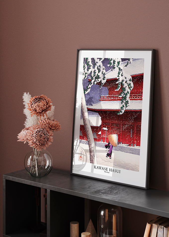 Kawase Hasui The Zojoji Temple  - Art Print  Poster