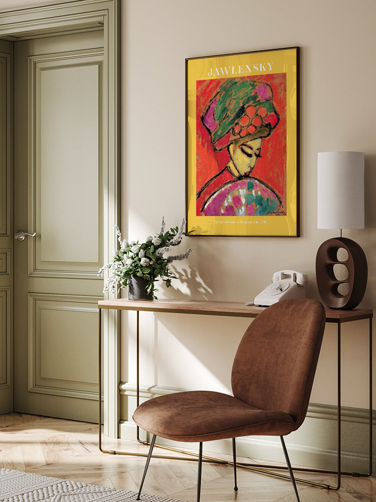 Jawlensky Young Girl with a Flowered Hat - Art Print  Poster