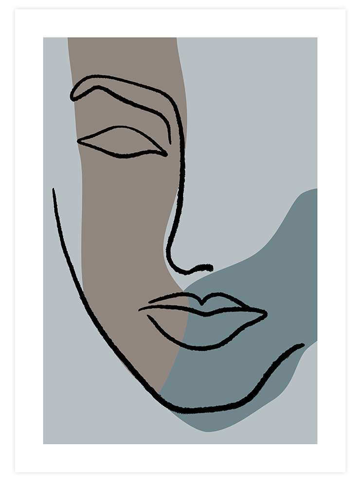 Kadın Yüzü - Art Print