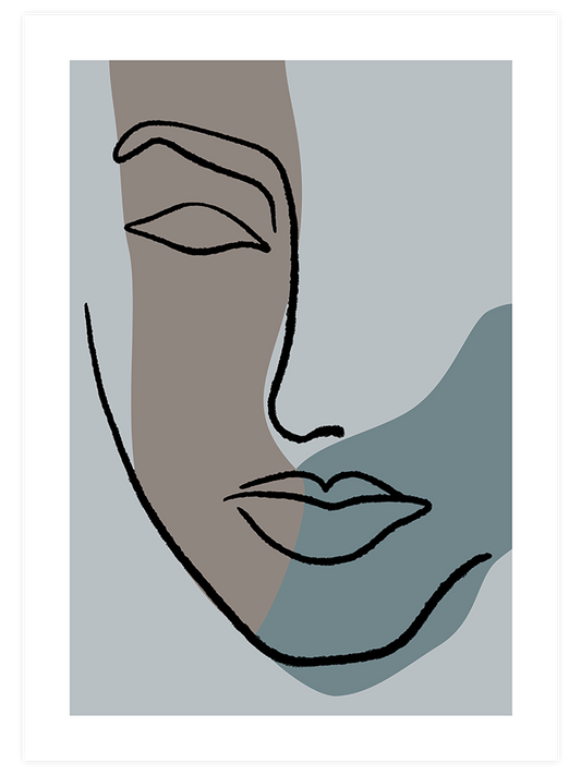 Kadın Yüzü - Fine Art Poster