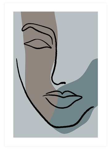 Kadın Yüzü - Art Print