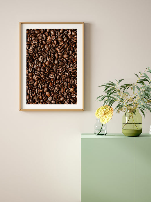 Kahve Çekirdekleri Poster - Giclée Baskı