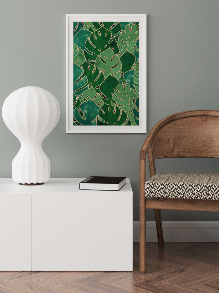 Monstera Yaprakları N2 - Art Print  Poster