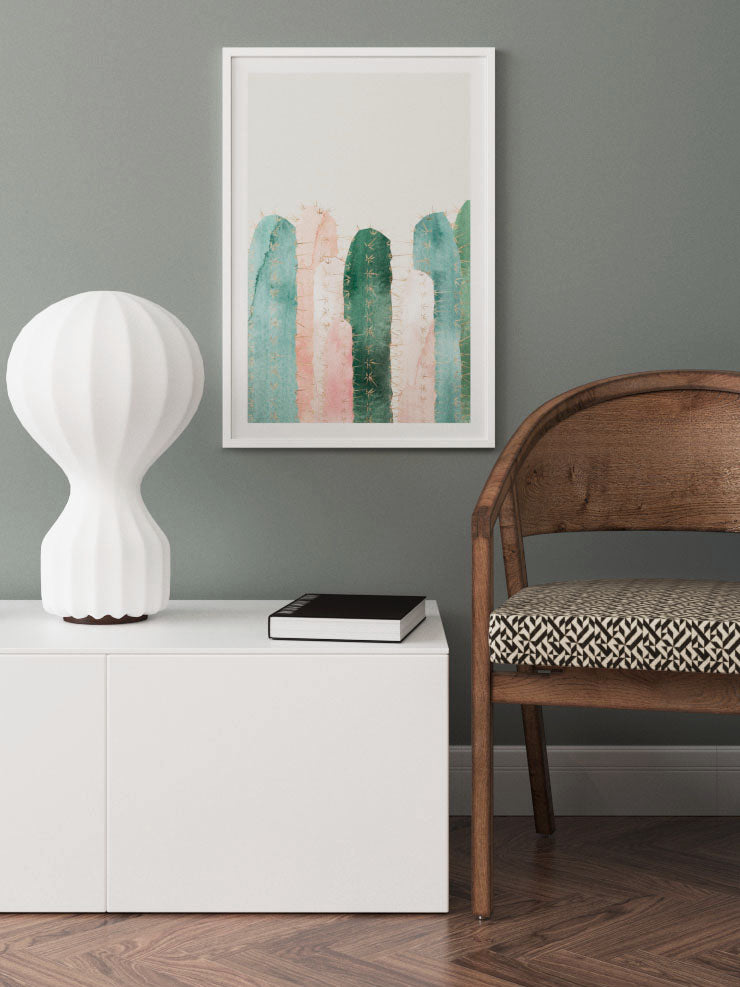 Rengarenk Kaktüsler - Art Print Ürün ikincil görseli