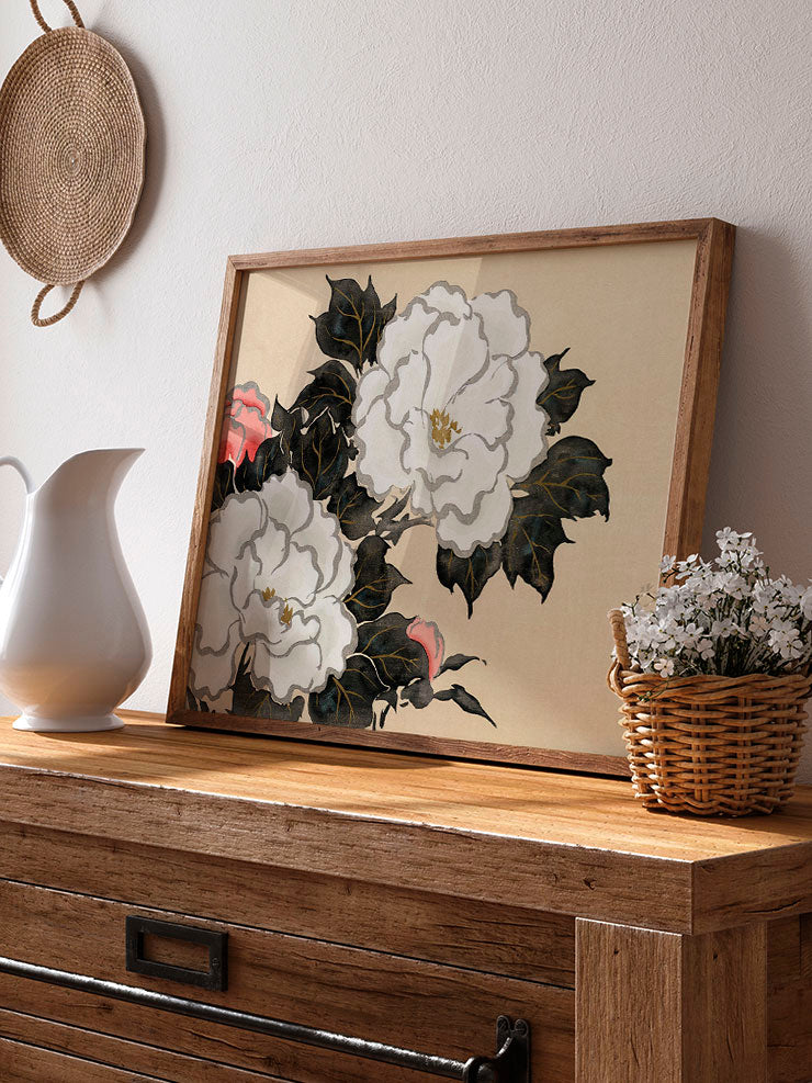 Kamisaka Sekka Flowers from Momoyogusa - Art Print  Poster