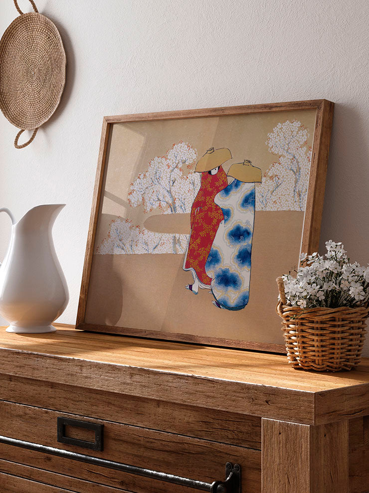 Kamisaka Sekka Momoyagusa N1 - Art Print Ürün ikincil görseli