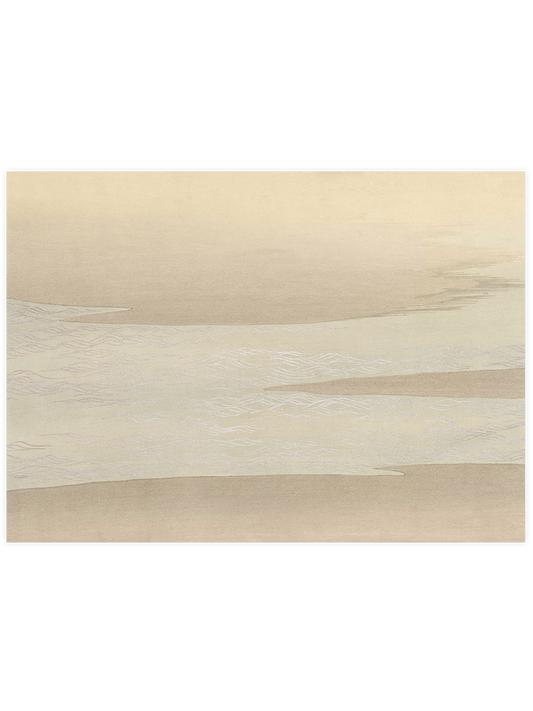 Kamisaka Sekka Ocean Waves from Momoyogusa Poster - Giclée Baskı