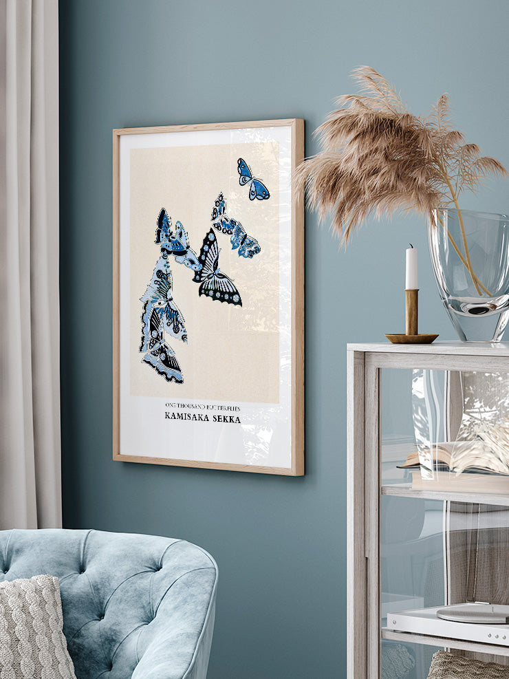Kamisaka Sekka One Thousand Butterflies - Art Print Ürün ikincil görseli