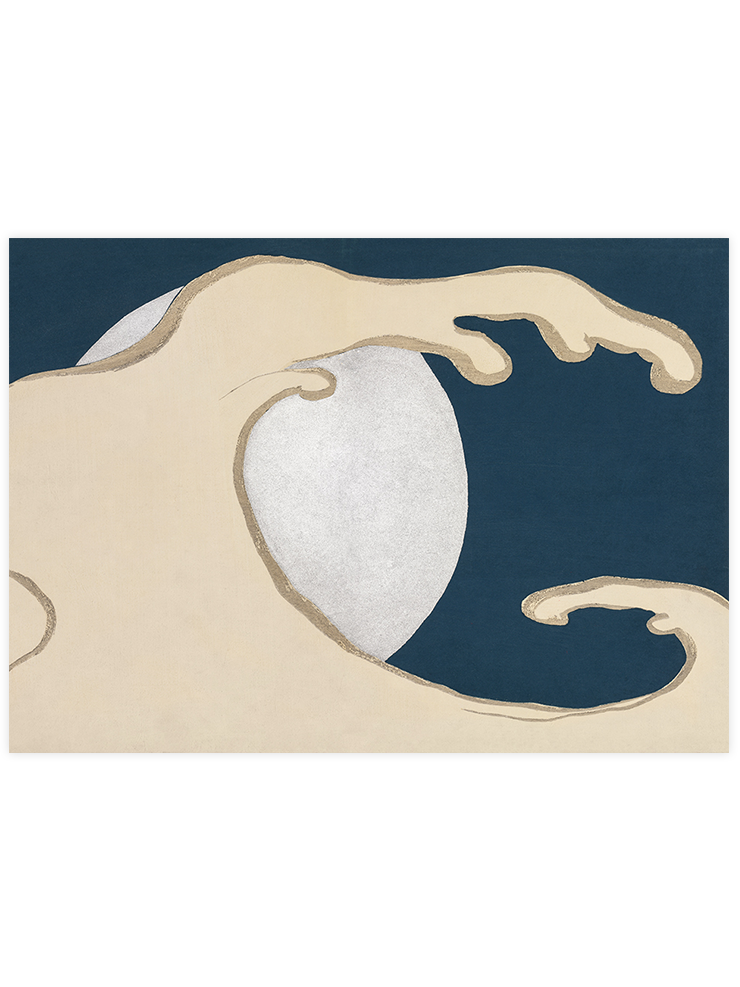 Kamisaka Sekka Waves and Sun from Momoyogusa - Art Print Ürün ana görseli