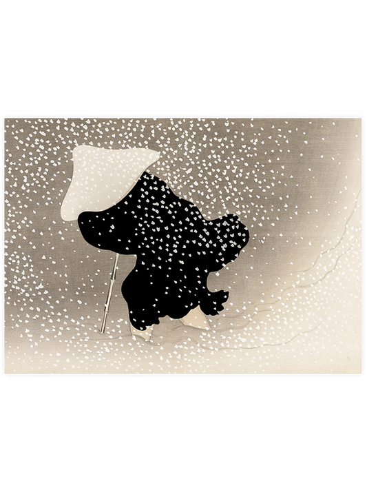 Kamisaka Sekka Whirling Snow Poster - Giclée Baskı