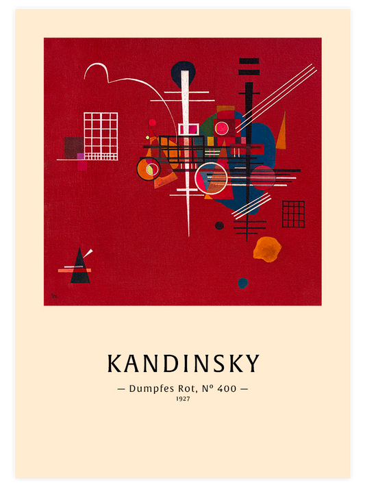 Kandinsky Dull Red - Art Print