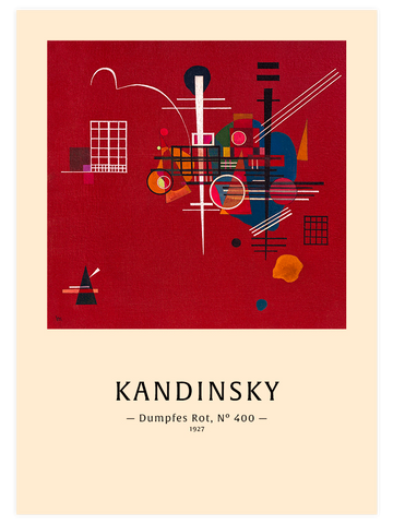 Kandinsky Dull Red - Art Print