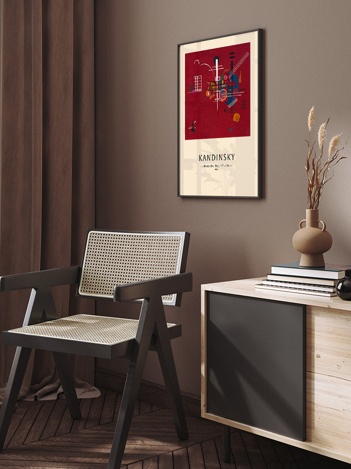 Kandinsky Dull Red - Art Print  Poster