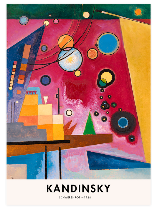 Kandinsky Heavy Red - Art Print
