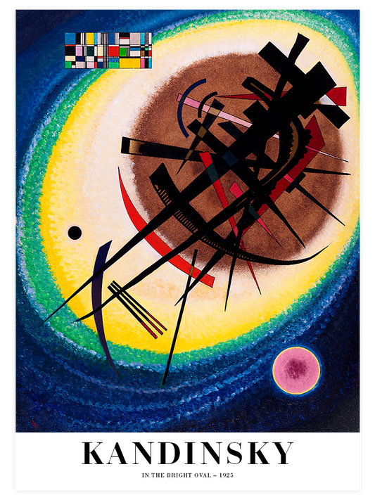 Kandinsky In the Bright Oval Poster - Giclée Baskı