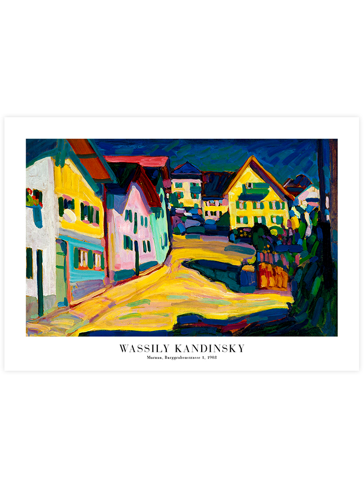 Kandinsky Murnau Burggraben Street - Art Print Ürün ana görseli