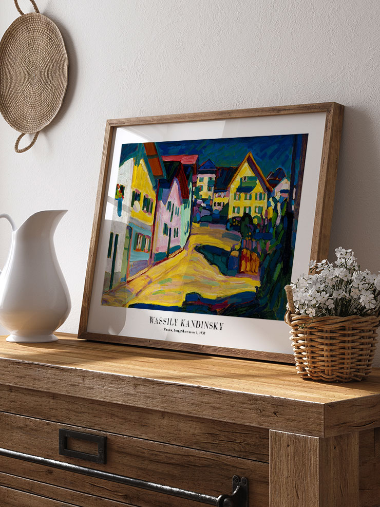 Kandinsky Murnau Burggraben Street - Art Print Ürün ikincil görseli