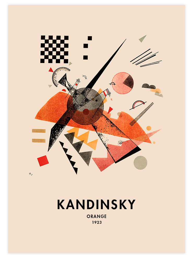 Kandinsky Orange - Art Print Ürün ana görseli