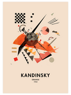 Kandinsky Orange - Art Print