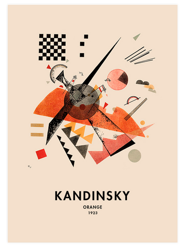 Kandinsky Orange - Art Print