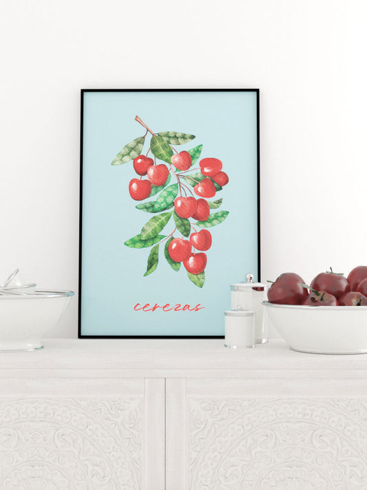 Kiraz Poster - Giclée Baskı