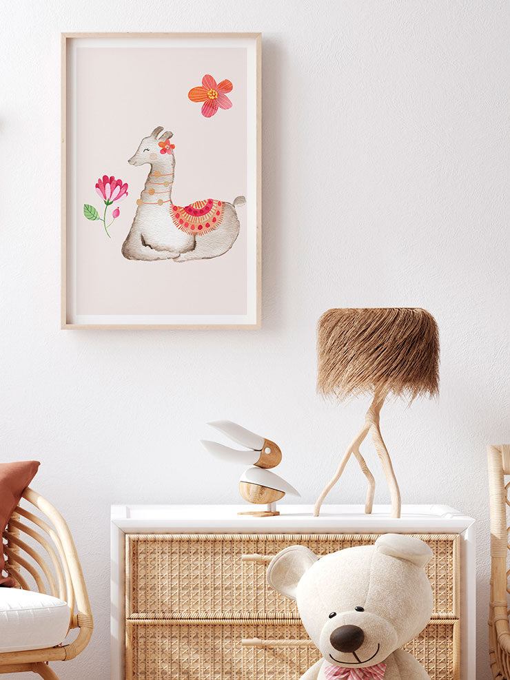 Şirin Lama - Art Print