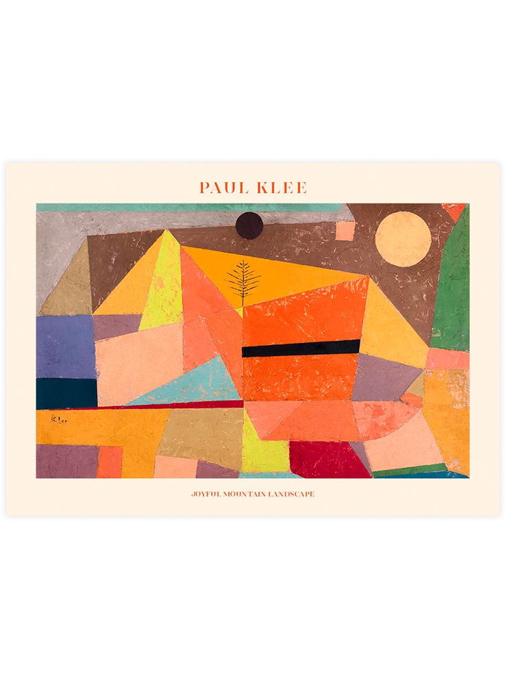 Klee Joyful Mountain Landscape - Art Print Ürün ana görseli