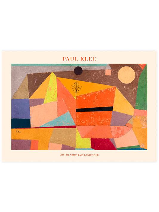 Paul Klee Joyful Mountain Landscape - Fine Art Poster