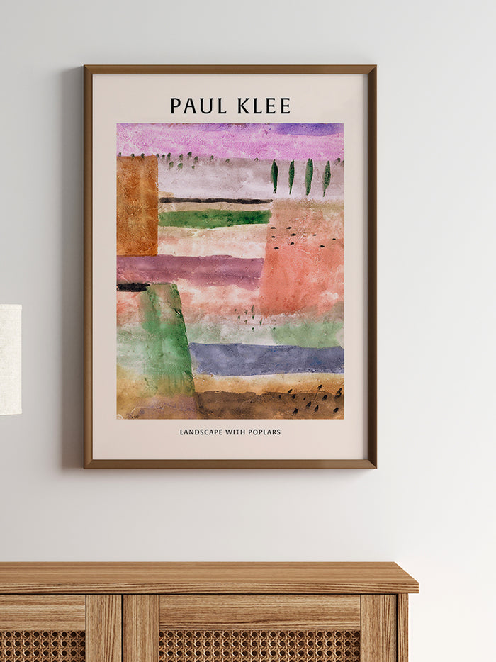 Paul Klee Landscape with Poplars - Art Print  Poster